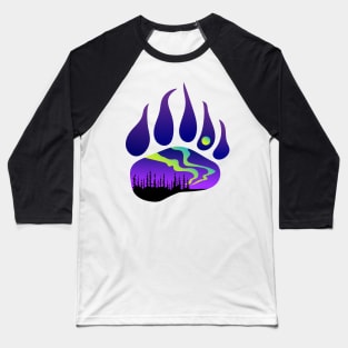 Northern Lights Bear Indigenous WAWEZHI CANADA Baseball T-Shirt